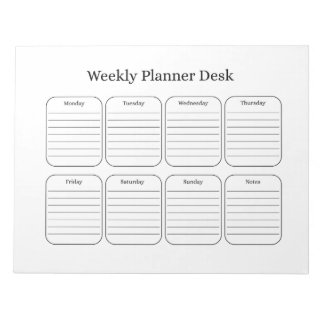Weekly Planner Desk Notepad