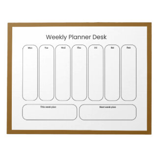 Weekly Planner Desk Notepad