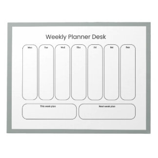 Weekly Planner Desk Notepad
