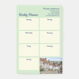Weekly Planner Gold Hill Shaftesbury Dorset UK Post-it Notes