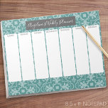 Weekly Planner - Modern Farmhouse Tile Pattern Notepad<br><div class="desc">A trendy geometric pattern with fresh colours are included with this design - a modern and simple look.</div>