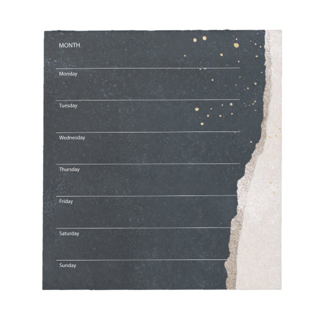 Weekly Planner Organiser To Do List Modern Notepad (Front)