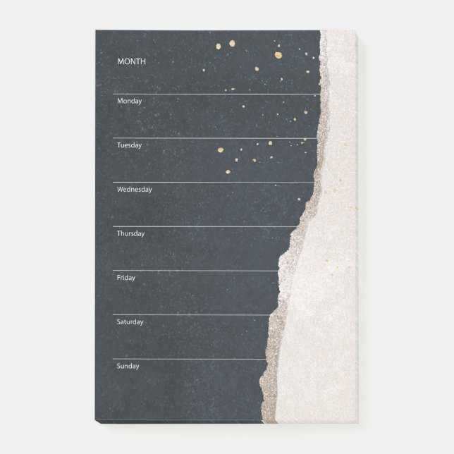 Weekly Planner Organiser To Do List Modern Post-it Notes (Front)