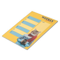 Weekly Planner Pad with Cat Photographer Photo