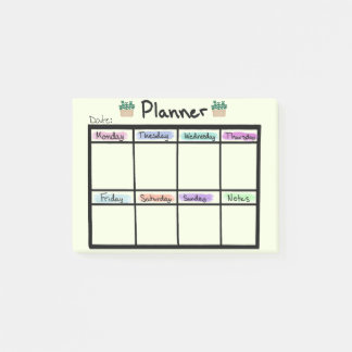 Weekly Planner Post it Notes