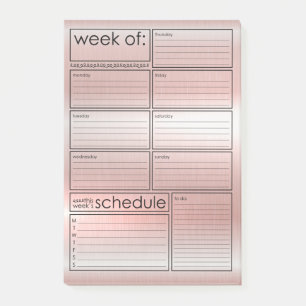 weekly planner Post-it® Notes