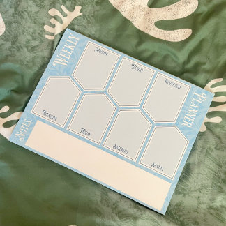 Weekly Planner Sheets Floral Notepad