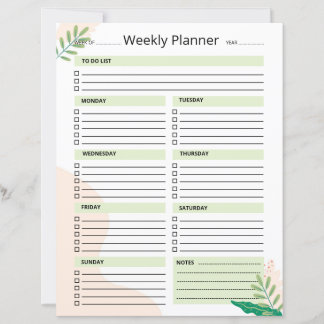 Weekly Planner Template