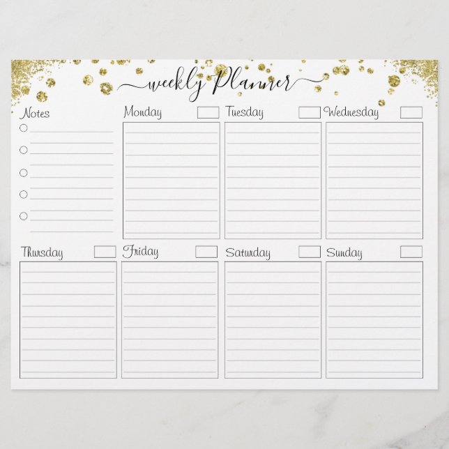 Weekly Planner To Do Card (Front)