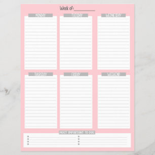 Weekly Planner   Undated To-Do List (Red) Flyer