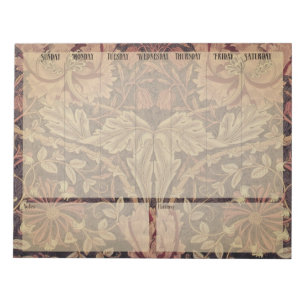 Weekly planner - William Morris Honeysuckle Notepa Notepad