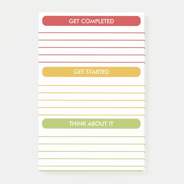 Weekly Schedule Daily Planner Organiser Modern Post-it Notes (Front)