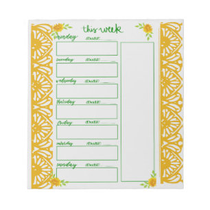 Weekly Schedule Notepad