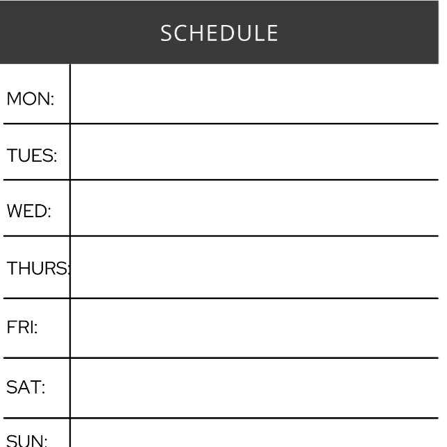 Weekly Schedule Tracker Post it notes (Creator Uploaded)