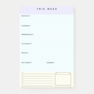 Weekly Sticky Planner Post-it Notes