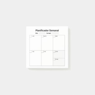 Weekly Study Planner (in Spanish) Post-it Notes