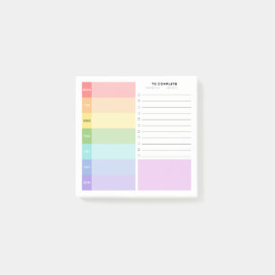 Weekly Study Planner Post-it Notes