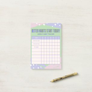 Weekly Tracker Post-it Notes