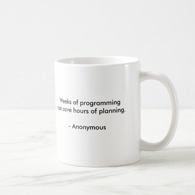 Weeks of programming coffee mug (Right)
