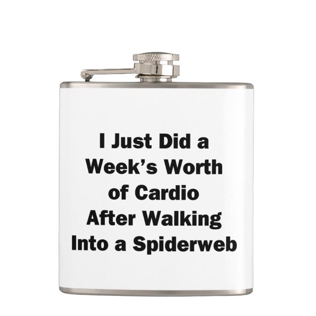 Week's Worth of Cardio Hip Flask (Front)