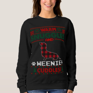 Weenie Christmas Pajama Weiner Ugly Christmas Swea Sweatshirt