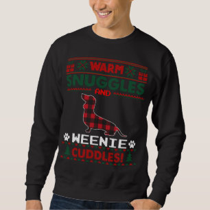 Weenie Christmas Pajama Weiner Ugly Christmas Swea Sweatshirt