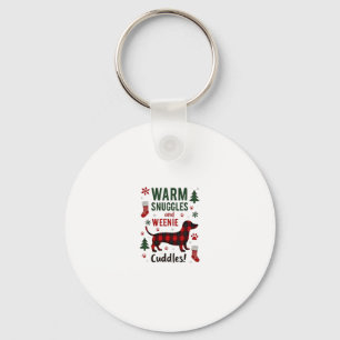 Weenie Dog Christmas Pajama Shirt Cute Weiner Ugly Key Ring