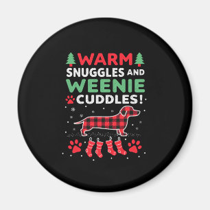 Weenie Dog Christmas Pajama Shirt Cute Weiner Ugly Magnet