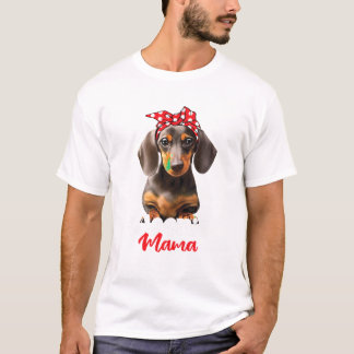 Weenie Mama Dog Owner Pet Trainer Puppy Animal Lov T-Shirt