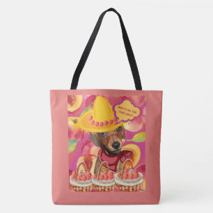 Weenie Peach Farmer Tote Bag