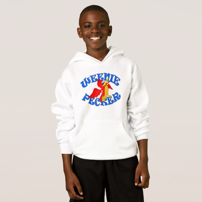 Weenie pecker Pull over hoodie for Kids (Front Full)