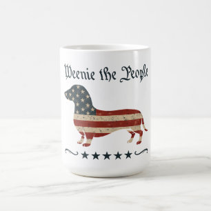 Weenie The People Dachshund 4th Of July Coffee Mug