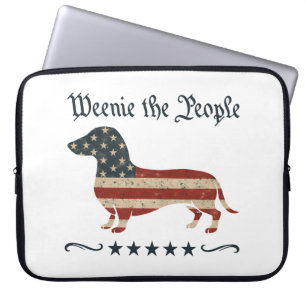 Weenie The People Dachshund 4th Of July Laptop Sleeve