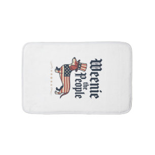 Weenie the People Patriotic Dachshund T-Shirt_1 Bath Mat