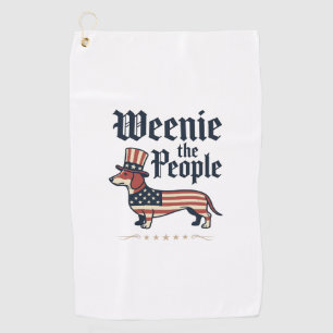 Weenie the People Patriotic Dachshund T-Shirt_1 Golf Towel