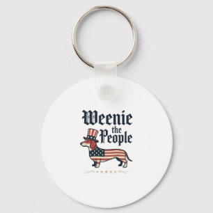 Weenie the People Patriotic Dachshund T-Shirt_1 Key Ring