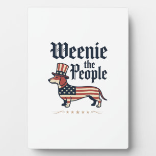 Weenie the People Patriotic Dachshund T-Shirt_1 Plaque