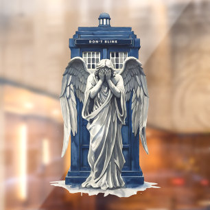 Weeping Angel with Blue Police Box 1