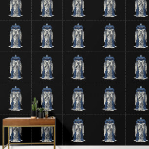Weeping Angel with Blue Police Box 1 Wallpaper