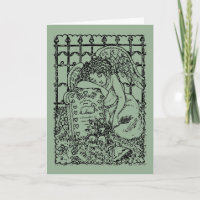 WEEPING GUARDIAN ANGEL, CEMETERY, DEEPEST SYMPATHY