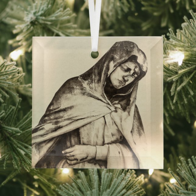 WEEPING MARY Glass Ornament (Insitu)