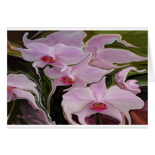 WEEPING ORCHIDS BLANK CARD (Front Horizontal)