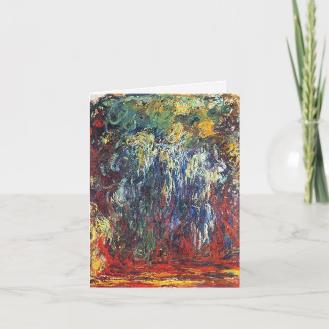 Weeping Willow at Giverny (by Claude Monet) Card (Front)