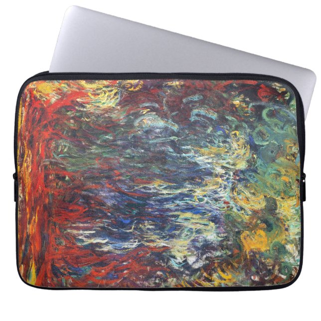 Weeping Willow at Giverny (by Claude Monet) Laptop Sleeve (Front)