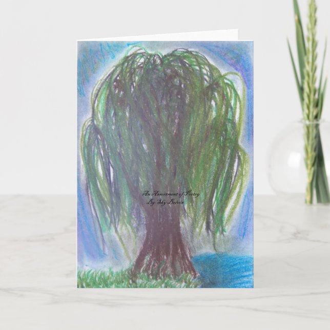 weeping willow blank notecard (Front)