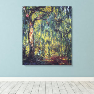 Weeping Willow by Claude Monet, Vintage Fine Art Canvas Print