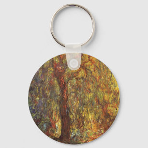 Weeping Willow by Claude Monet, Vintage Fine Art Key Ring