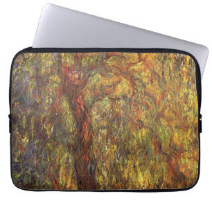 Weeping Willow by Claude Monet, Vintage Fine Art Laptop Sleeve