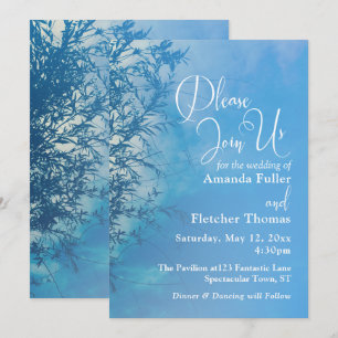 Weeping Willow Ethereal Dreamy Sky Wedding 2 Invitation