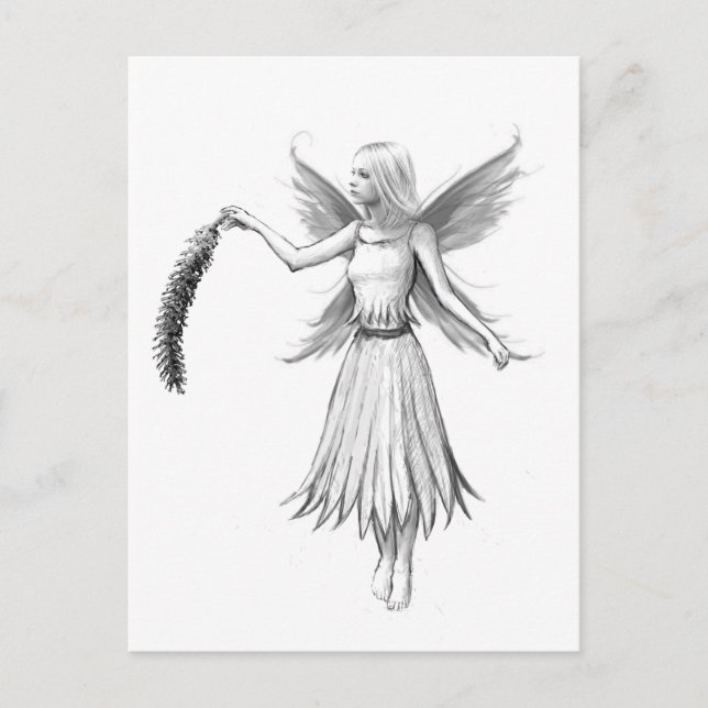 Weeping Willow Fairy with Catkin Postcard (Front)